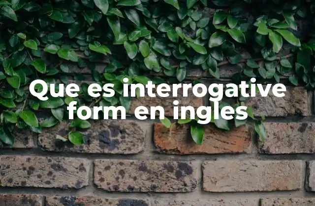La importancia de entender la forma interrogativa en el aprendizaje del inglés