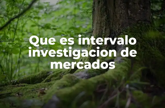 Que es Intervalo Investigacion de Mercados 2 La importancia del intervalo en la toma de decisiones empresariales