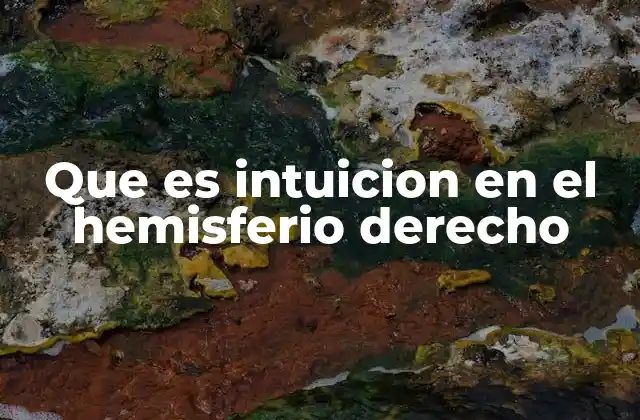 Que es Intuicion en el Hemisferio Derecho