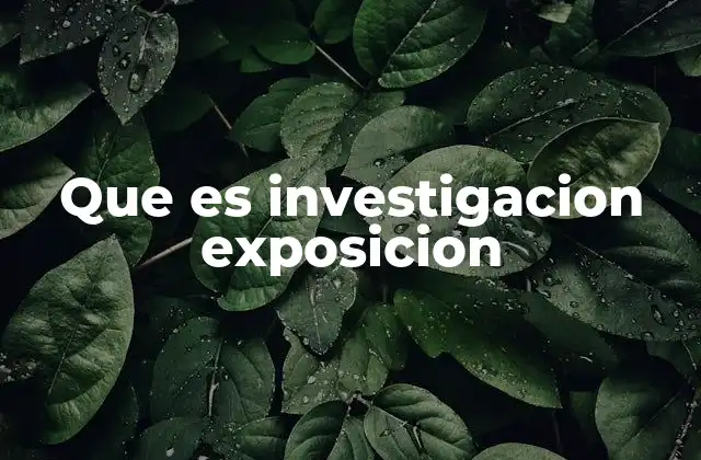 Diferencias entre investigación expositiva y otros tipos de investigación