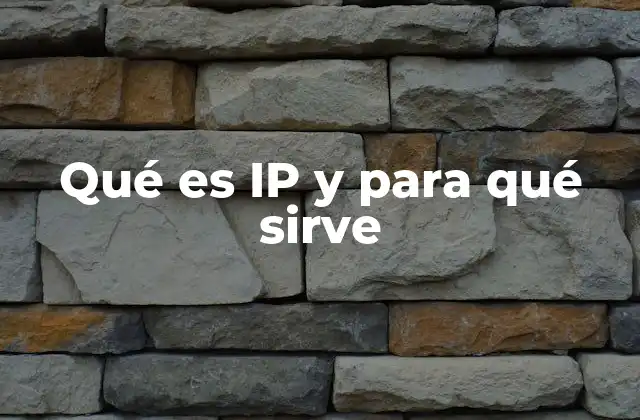 Qué es Ip y para Qué Sirve