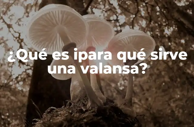 ¿qué es Ipara Qué Sirve una Valansa?