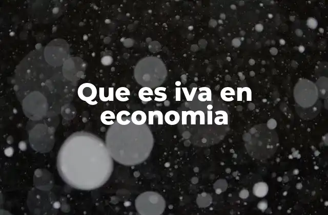 Que es Iva en Economia