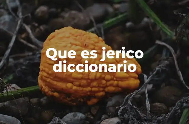 Que es Jerico Diccionario
