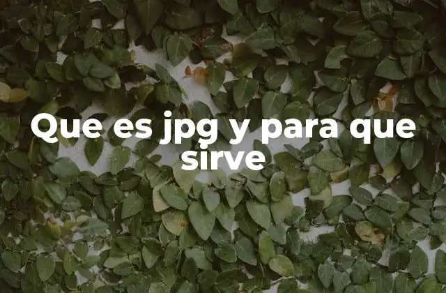 Características del formato JPG
