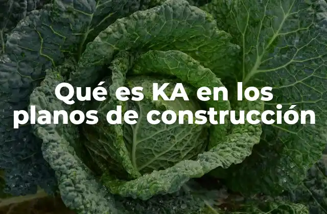 Qué es Ka en los Planos de Construcción