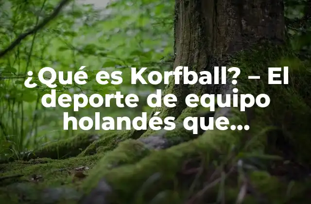 ¿qué es Korfball? – el Deporte de Equipo Holandés que Revoluciona la Escena Deportiva