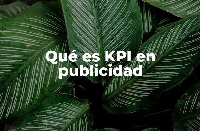 Qué es Kpi en Publicidad