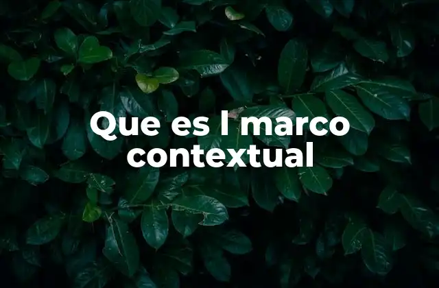 Que es L Marco Contextual