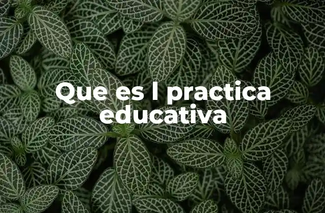 Que es L Practica Educativa