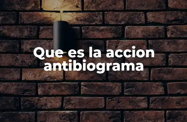 Que es la Accion Antibiograma
