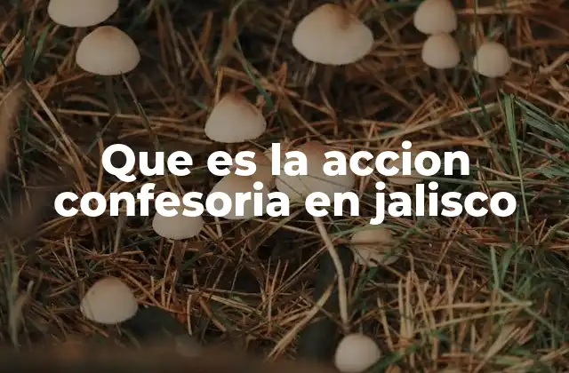 Que es la Accion Confesoria en Jalisco