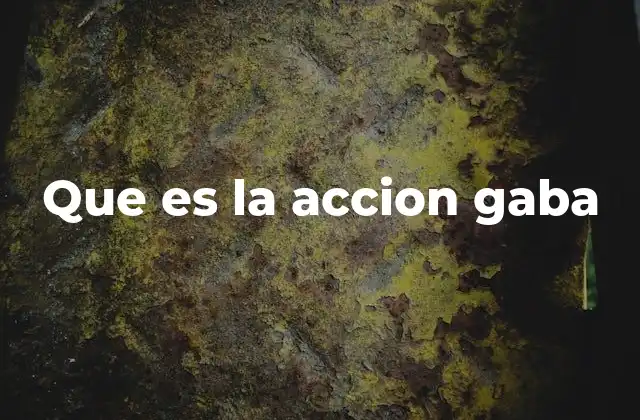 Que es la Accion Gaba