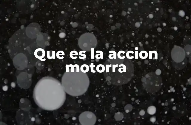 Que es la Accion Motorra
