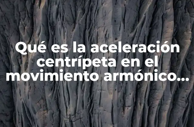 Qué es la Aceleración Centrípeta en el Movimiento Armónico Simple