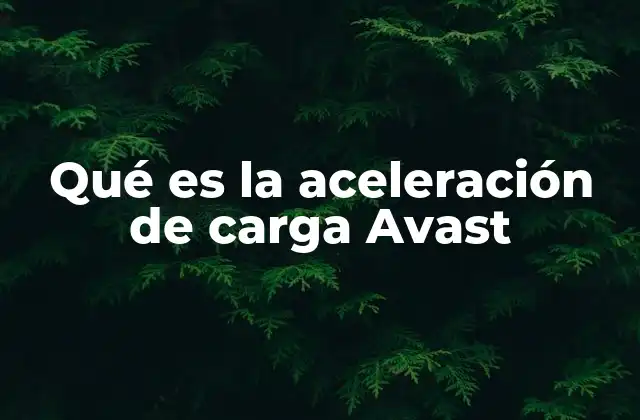 Qué es la Aceleración de Carga Avast