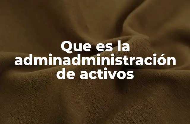 Que es la Adminadministración de Activos 2 La importancia de gestionar recursos de manera efectiva