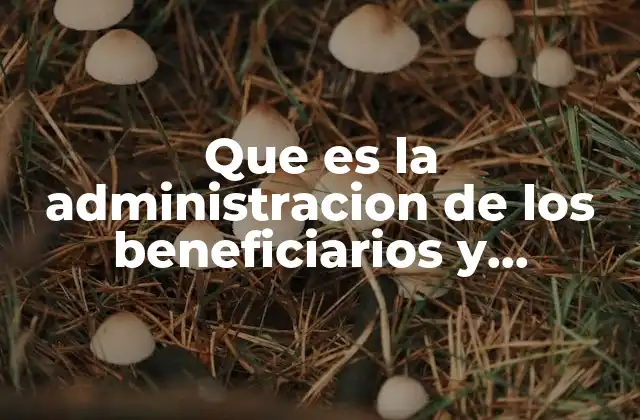 Que es la Administracion de los Beneficiarios y Recursos Humanos