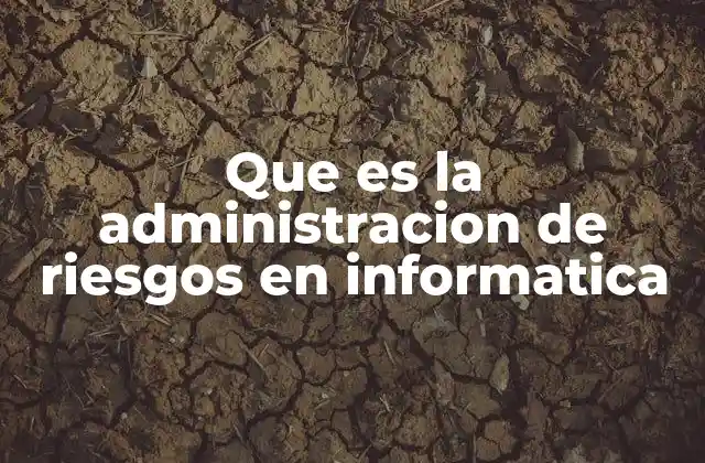 Que es la Administracion de Riesgos en Informatica