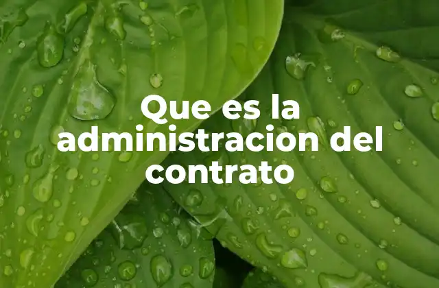 Que es la Administracion Del Contrato 2 El rol de la administración contractual en la gestión de proyectos