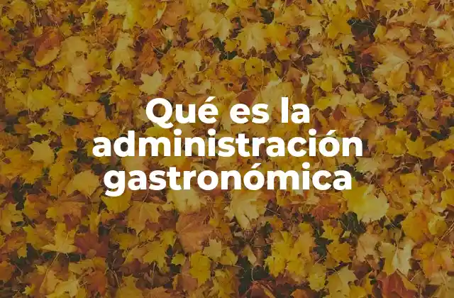 Qué es la Administración Gastronómica 2 La gestión detrás del sabor