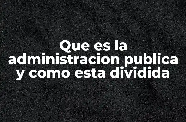 La estructura de la gestión estatal y su importancia en la sociedad