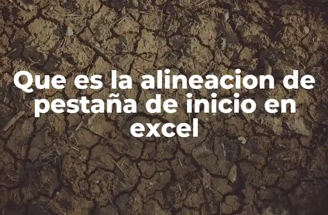 Que es la Alineacion de Pestaña de Inicio en Excel