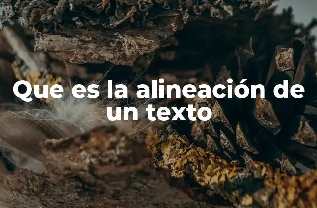 Que es la Alineación de un Texto
