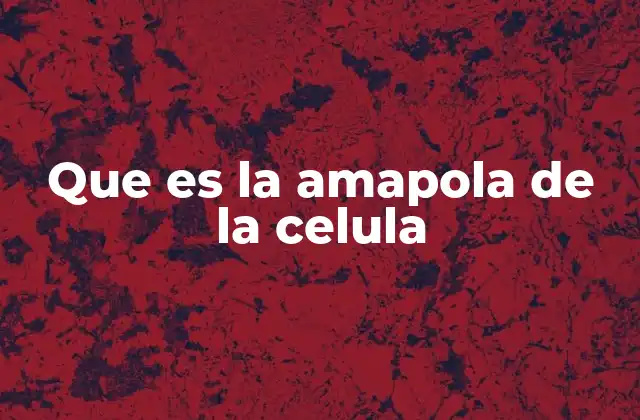 Que es la Amapola de la Celula