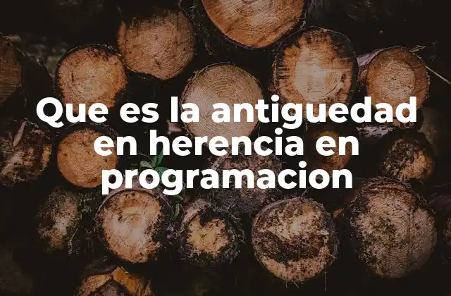 Que es la Antiguedad en Herencia en Programacion 2 La jerarquía de clases y su impacto en el diseño de sistemas orientados a objetos