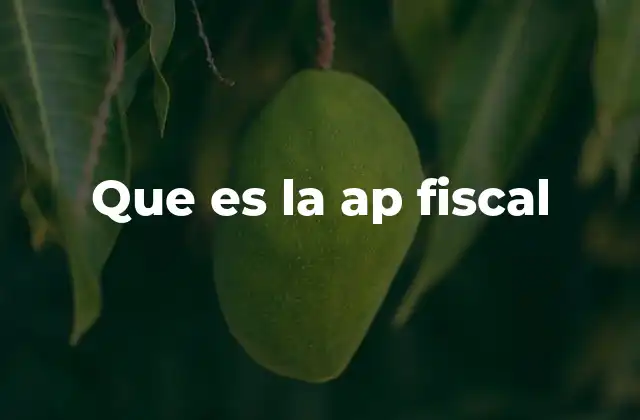 Que es la Ap Fiscal