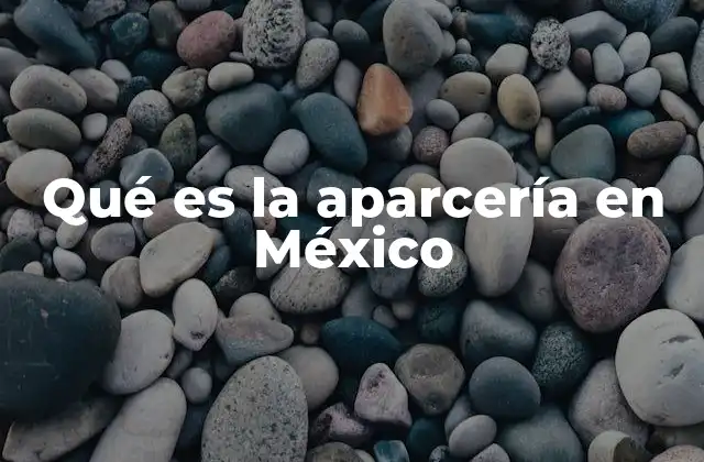 Qué es la Aparcería en México