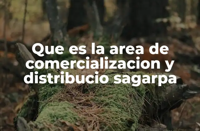 Que es la Area de Comercializacion y Distribucio Sagarpa