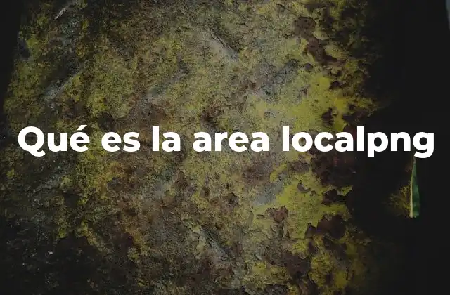 Qué es la Area Localpng