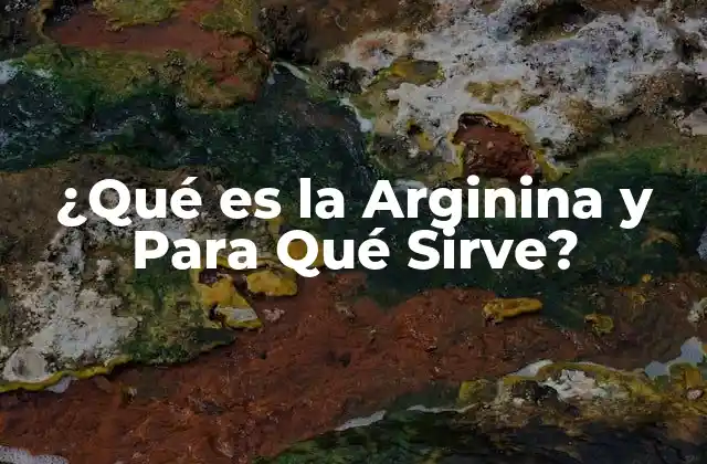 ¿qué es la Arginina y para Qué Sirve?