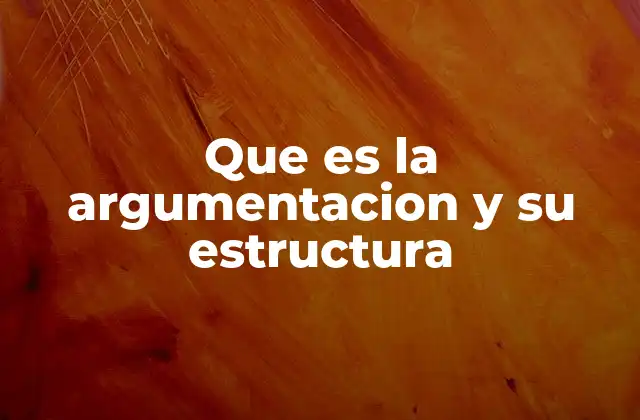 Que es la Argumentacion y Su Estructura