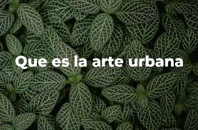 Que es la Arte Urbana