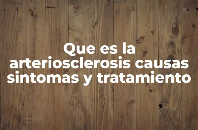 Causas y factores de riesgo de la arteriosclerosis