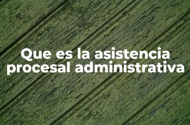 Que es la Asistencia Procesal Administrativa