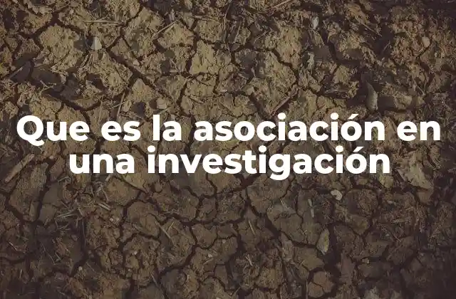 Que es la Asociación en una Investigación