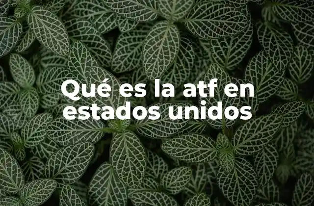 Qué es la Atf en Estados Unidos