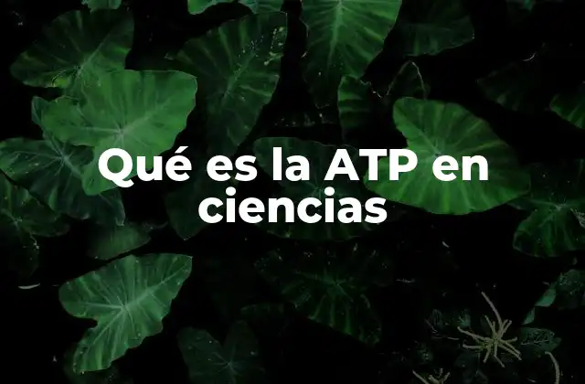 Qué es la Atp en Ciencias