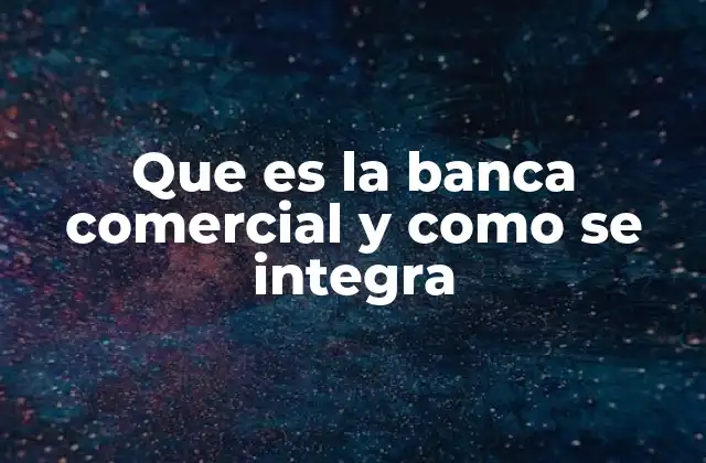 Que es la Banca Comercial y como Se Integra