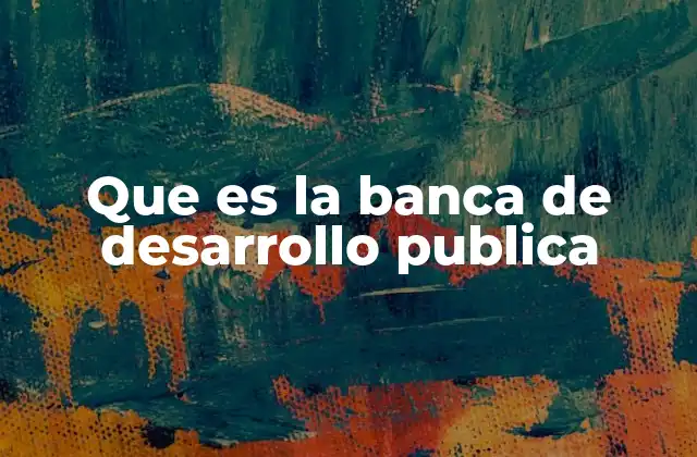 Que es la Banca de Desarrollo Publica