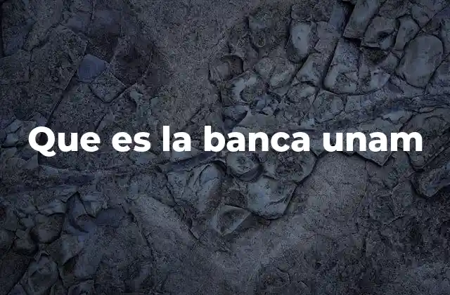 Que es la Banca Unam