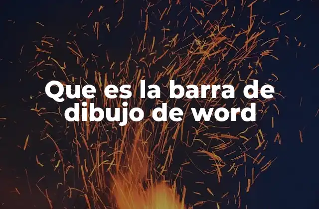 Que es la Barra de Dibujo de Word