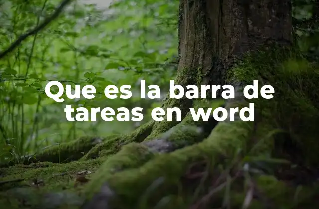 La interfaz de Word y la importancia de la barra de tareas