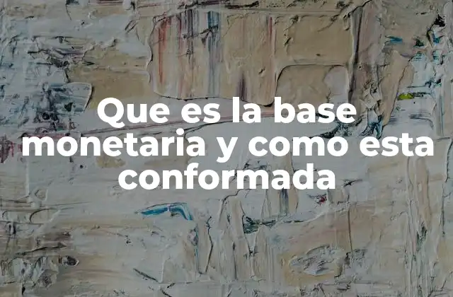 Que es la Base Monetaria y como Esta Conformada