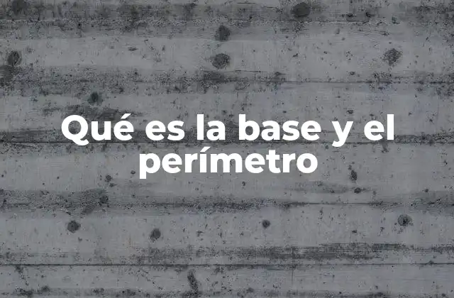 Qué es la Base y el Perímetro