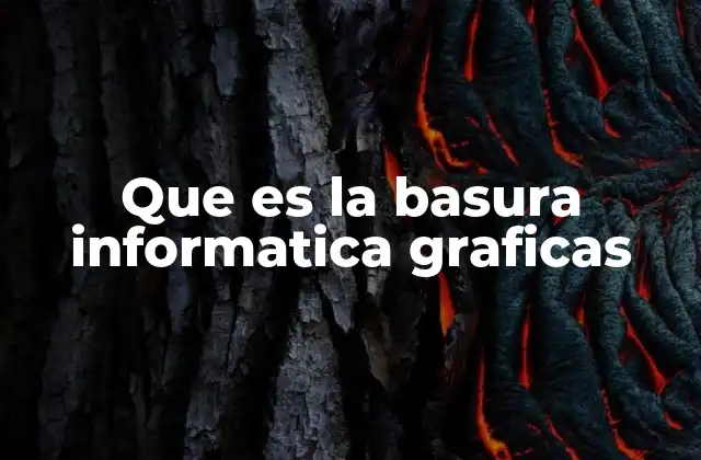 Que es la Basura Informatica Graficas